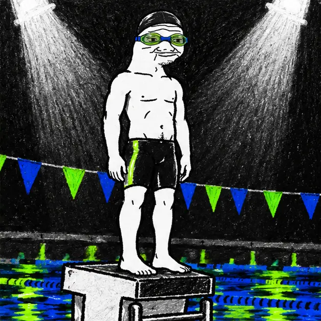 NASUNK on a diving block