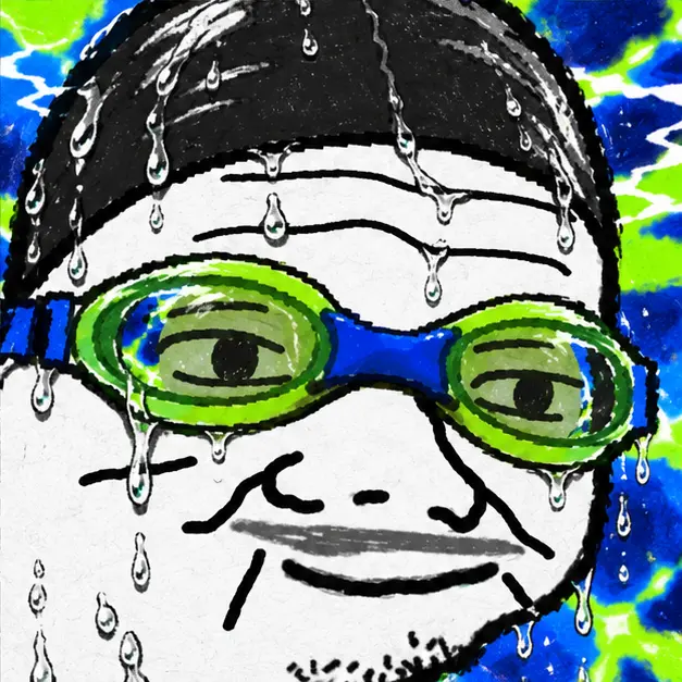 Close-up of NASUNK with wet goggles